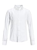 Jack & Jones Jprparma Shirt L/S Jr STS Camisa, Blanco (White White), 152 cm para Niños